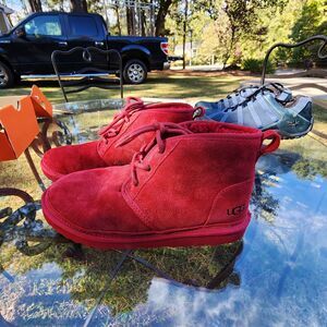 UGG Neumel II Red Suede Lace Chukka Boots 1017320K Big Kid Sz 6 / Womens Sz 7. 5
